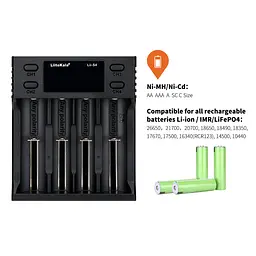 Зарядний пристрій Liitokala Lii-S4, 4 канала, Ni-Mh/Li-ion/LiFePo4, USB, LCD, Box - мініатюра 9