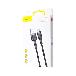 Кабель Baseus cafule Cable USB For Type-C 2A 3m Gray + Black - мініатюра 2