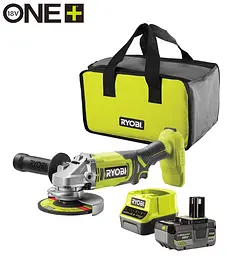 Шліфмашина кутова акумуляторна ONE+ RAG18125-1C40S 125мм 18В Ryobi teh0025513 - мініатюра 2