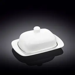 Маслянка Wilmax England Color порцелянова 19 см біла (WL-996109/1C)