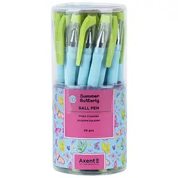 Набір ручок Axent Summer Butterly кулькові 24 шт. сині (AB1049-41-A) - мініатюра 2