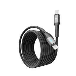 Кабель для заряджання та обміну даними Yoki YK-LE17 LED Series Type-C to Lightning 30W 3A/10V 2 m Black - мініатюра 5