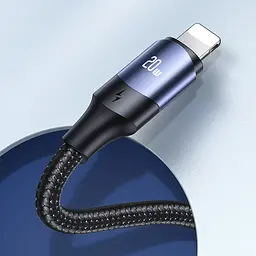 Кабель USAMS Type-C до Lightning 20W для швидкісної зарядки та передачі даних 1.2м чорний (SJ521USB01) (6958444973302) - мініатюра 4