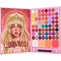 Дитяча палетка косметики Girl World 64 кольори, тіні для повік та рум’яна, набір декоративної косметики - мініатюра 2