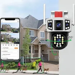 Вулична поворотна камера відеоспостереження 2 об'єктива WiFi 3MP FullHD YC101 IP - мініатюра 5