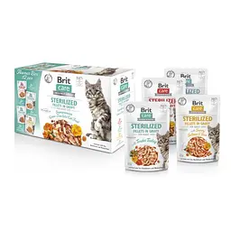 Корм вологий для стерилізованих кішок Brit Care Flavour box Sterilized філе в соусі, набір павучів 12 х 85 г - мініатюра 2