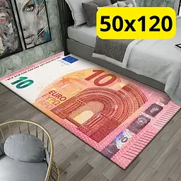 Стильний та зносостійкий килим для дому та офісу "10 EURO" 50х120 KT7001743