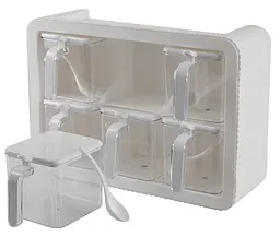 Набір спецівниць Violet House 0438 Spice White, 6 шт (7024354) - мініатюра 5