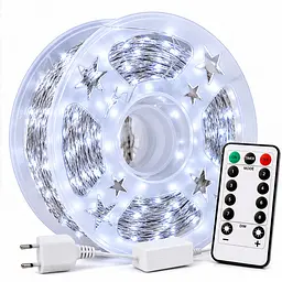 Светодиодная гирлянда LIGHT 100 м 400 LED Белый свет от сети 220В, с пультом ДУ 