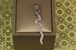 Кулон Xuping Jewelry звиване змія 4,2 см сріблястий