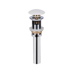 Донний клапан з переливом Qtap PU02O 70x70x227.5 White, Білий - мініатюра 2