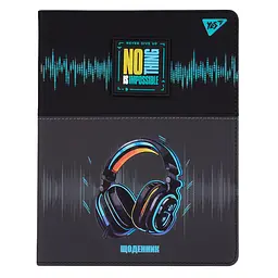 Щоденник шкільний YES PU Headphones А5 Різнокольоровий 40 аркушів (911620)