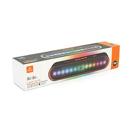 Колонка Kisonli LED-915 Bluetooth 5.0, 2х5W, 1200mAh, USB/TF/BT/FM/AUX, DC: 5V/1A, Black, BOX, Q30 - мініатюра 2