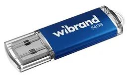 Флеш накопичувач USB 64Gb Wibrand Cougar, синій, USB 2.0 (WI2.0/CU64P1U) WI2.0/CU64P1U