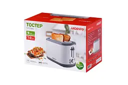 Тостер White stripes T-F17WG 930Вт, пластик, білий+сірий ARDESTO kuh0014913 - мініатюра 6