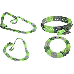 Інтерактивний трек з інерційною машинкою SHT 5510-6 Dino Trak (138pcs/1CAR) Green Epik