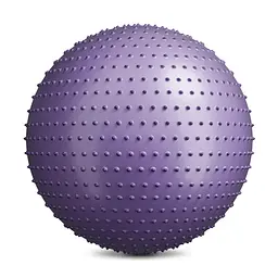Фітбол масажний Hop-Sport 65см фіолетовий + насос - мініатюра 2