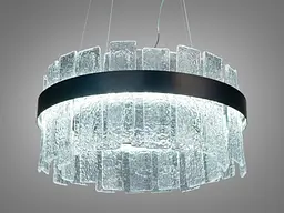 Люстра стельова LED Diasha 817/400PB, 90W, 4950 лм, чорний, кришталева, для коридору, вітальні, спальні, кухні, офісу