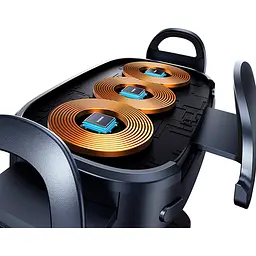 Автотримач із бездротовою зарядкою Baseus LightChaser Series Triple-Coil 15W Black (C40355901111-00) [124906] - мініатюра 5