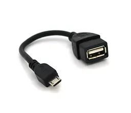 Кабель перехідник OTG USB 2.0 AF - MicroUSB 10 см USB мама