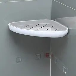 Полиця кутова МВМ My Home BP-26 клейка біла з сірим (BP-26 WHITE/GRAY) - мініатюра 8