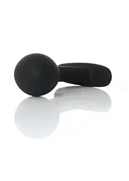 Анальна пробка - Silicone Black Curved Plug M - мініатюра 3