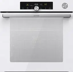 Gorenje Духова шафа електрична, 77л, A+, пара, дисплей, готування на різних рівнях, піроліз, білий