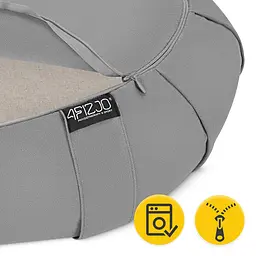 Подушка для йоги та медитації 4FIZJO Zafu напівкругла 40 x 30 x 12 см Grey (P-5907739315502) - мініатюра 8