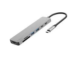 Мультипортовий адаптер ProVET Iron Link 7 in 1 Hub Silver (HBIL00222004)