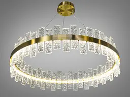 Люстра стельова LED LUXON Diasha 828/800BR, 90W, хром, 4950 лм, регульована висота, для кухні та інтер'єру - мініатюра 3