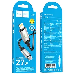 Дата кабель Hoco X117 Star Type-C to Lightning 27W (1m) Black - мініатюра 5