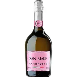Упаковка ігристого вина San Mare Lambrusco dell'Emilia Bianco біле напівсолодке 4.5 л (0.75 л x 6 шт.) - мініатюра 2