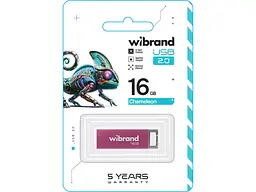 Флешка Wibrand 16 GB Chameleon Pink USB 2.0 (WI2.0/CH16U6P) - мініатюра 2