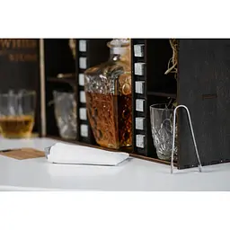 Подарунковий набір Whiskey Stones камені для віскі в дерев'яному пеналі №6 + декантер і 6 склянок Rocco Dedalo + щипці + мішечок - мініатюра 5