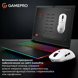 Миша GamePro Genesis Airmaster Wireless/Bluetooth/USB PixArt PAW3311 Sensor White (GM167W) - мініатюра 16