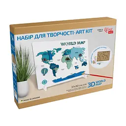 Набор для творчества Rosa Talent World Map 3D МДФ 30,5х37,5 см (4823098540014) - миниатюра 2