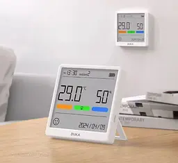 Термометр гігрометр годинник ATuMan THSE Temperature and Humidity Clock - мініатюра 4