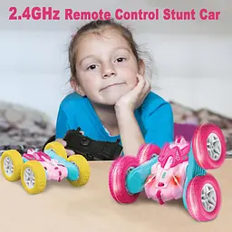 Перевертна трюкова машинка на радіокеруванні Seveclotree RC Stunt Car PHG4-13 360° обертання 4WD повнопривідна рожева (SKU-160) - мініатюра 8