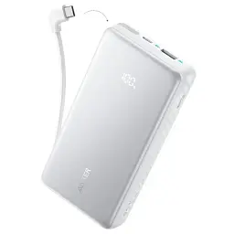 Павербанк ANKER 20000 mAh 22.5W Built-In USB-C Cable (White) A110EH11