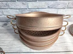 Мантоварка-пароварка з антипригарним покриттям O.M.S. Collection 6091 C-30 см 6,4 л Cappuccino - мініатюра 6