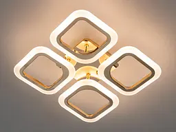Пристельова люстра LED Diasha AS8060/4G, 40W, золото, сучасний стиль для коридору, вітальні, спальні, кухні - мініатюра 2