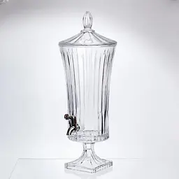 Лимонадниця з краном Yiwu HP-34-68 4.5 л, скляна на підставці, диспенсер для напоїв - мініатюра 5