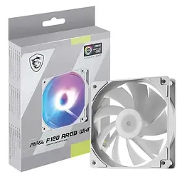 Вентилятор MSI MAG F120 ARGB 120MM WHITE-1 - мініатюра 2