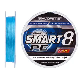 Шнур Favorite Smart PE 8x 150м (sky blue) 0.6/0.132 мм 9 lb/5.4 кг