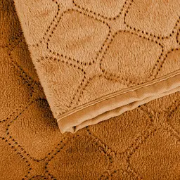 Покривало ТЕП велюрове Velour 150x210 см кавове Ромб круглий - мініатюра 6