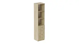 Пенал Анжело Ferrum-decor на 3 полиці із 4 ящиками 1900x400x380 ДСП Дуб Сонома 16 мм (FRD-104926)