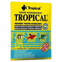 Сухий корм для акваріумних риб Tropical в гранулах Tropical Granulat 20 г для всіх акваріумних риб