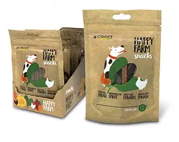 Ласощі для собак Croci Happy Farm курка зі шпинатом 80 г С1130028