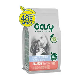 Сухий корм для собак OASY One Animal Protein PUPPY Small/Mini з лососем 800 г (8053017348292)
