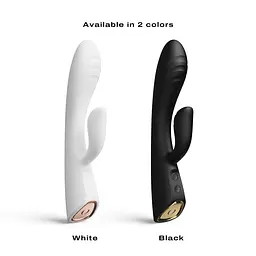 Вібратор-кролик з підігрівом Dorcel FLEXI RABBIT BLACK, гнучкий стовбур - мініатюра 6